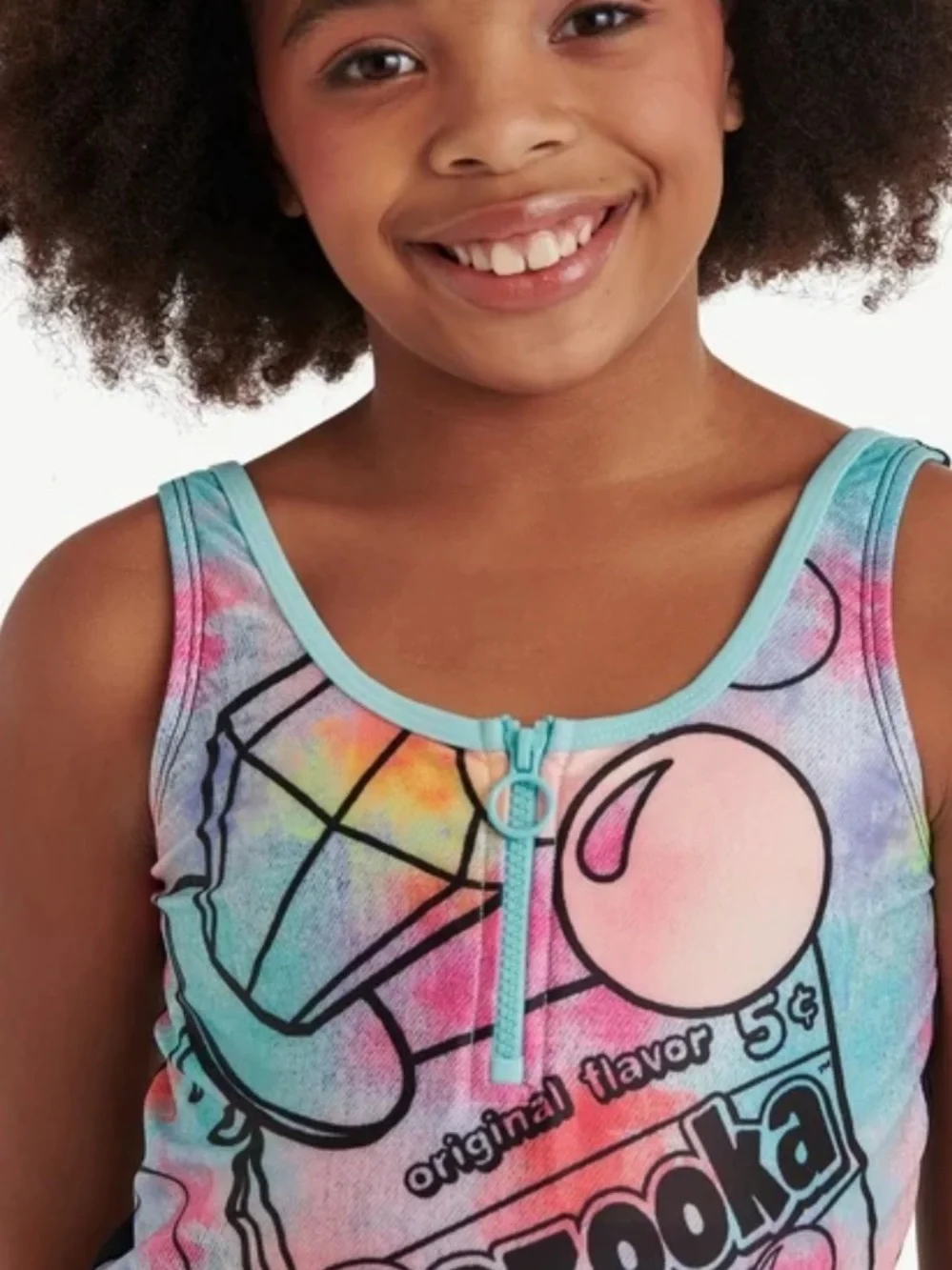 NWT Bundle of‎ 2 Justice Girls' Black Multicolor Ring Pop One-Piece Swimsuits